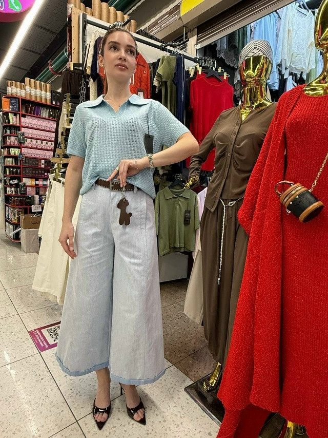 Джинсы серые