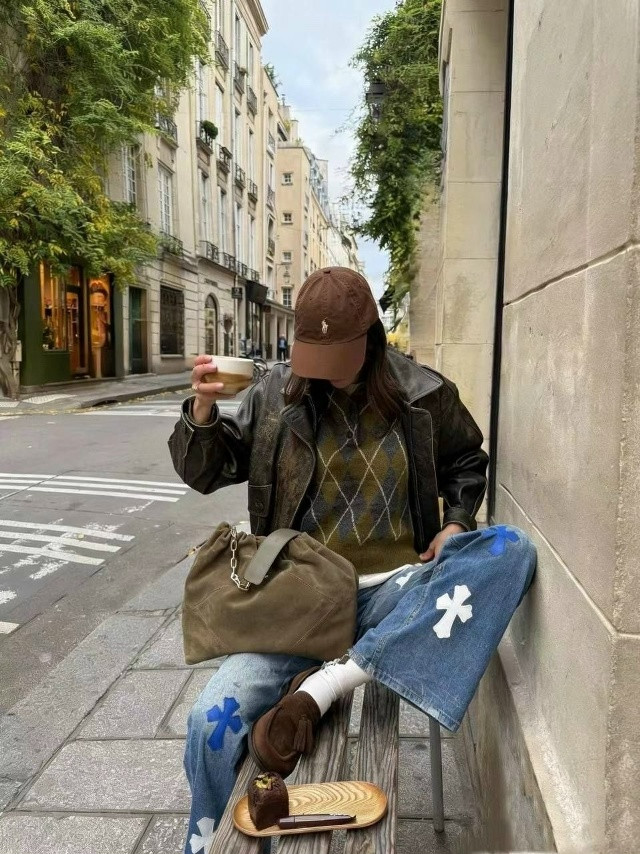 Джинсы желтые