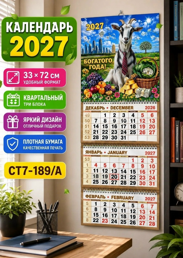 Календарь квартальный