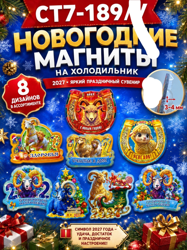 Новогодний магнит на холодильник