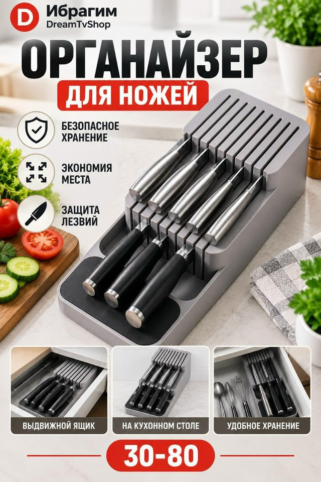 Компактный органайзер для ножей