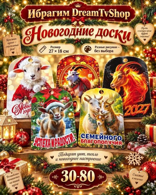 Разделочные новогодние доски
