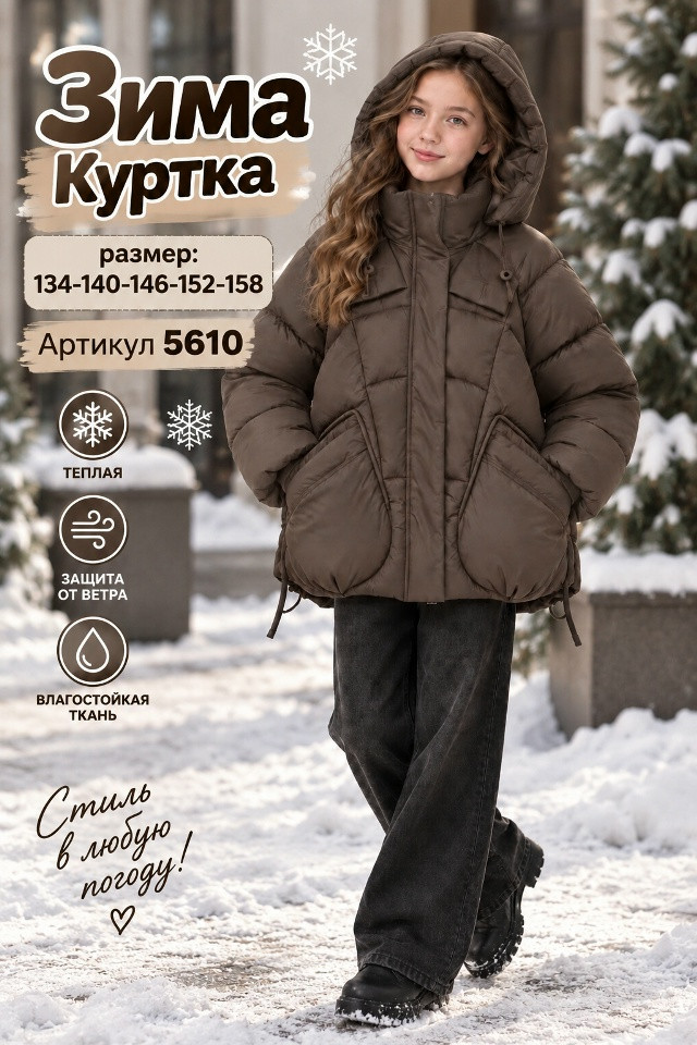 Куртка детская коричневая