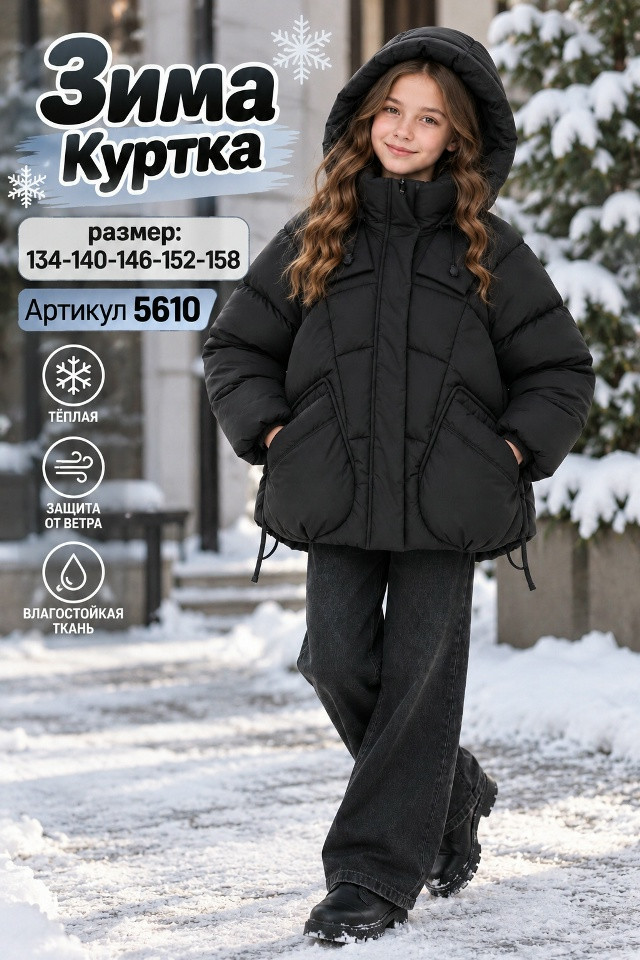 Куртка детская черная