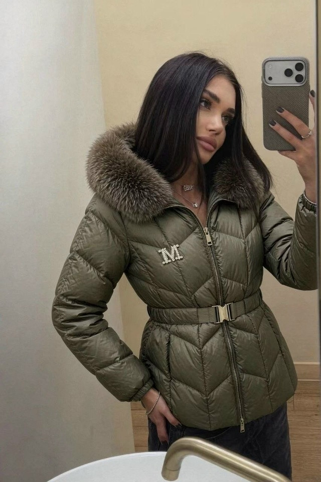Пуховик хаки