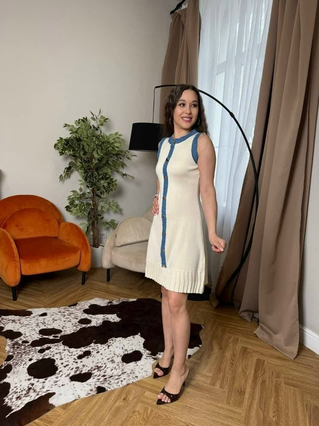 Платье с джинсой
