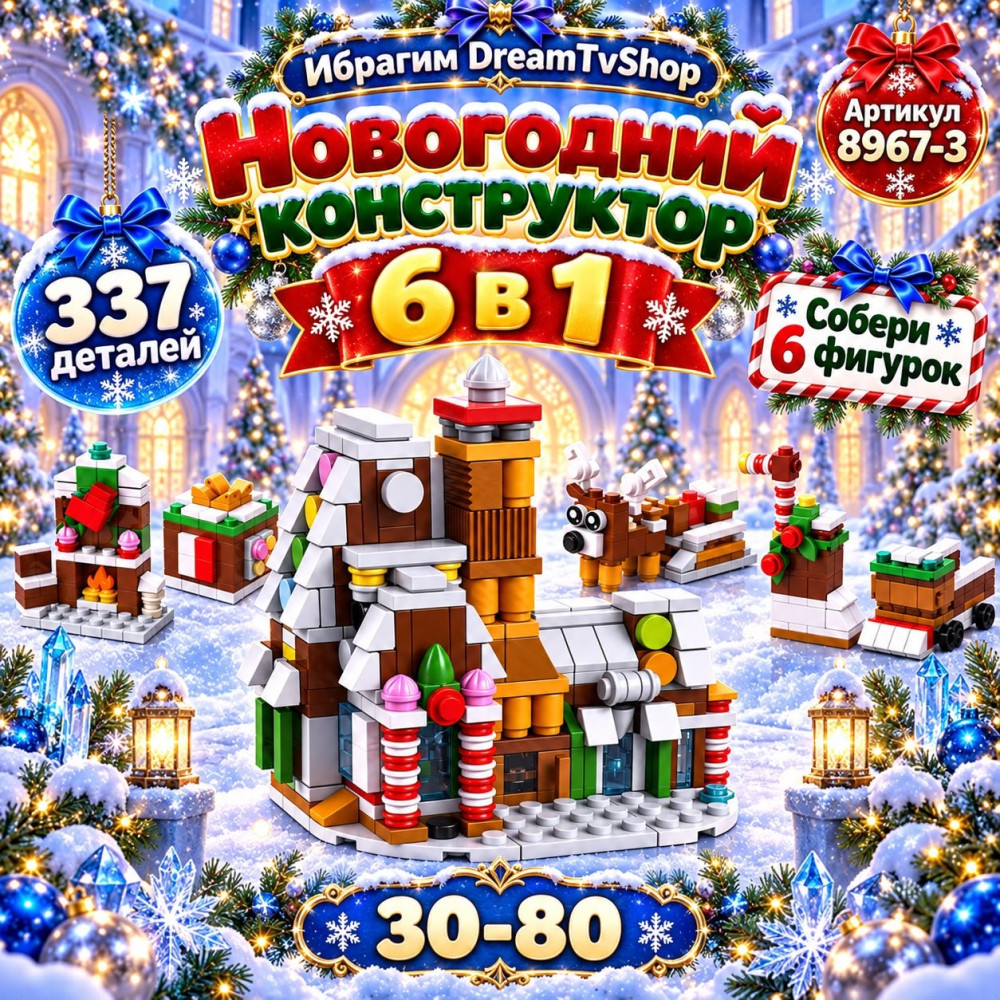 Новогодний детский конструктор