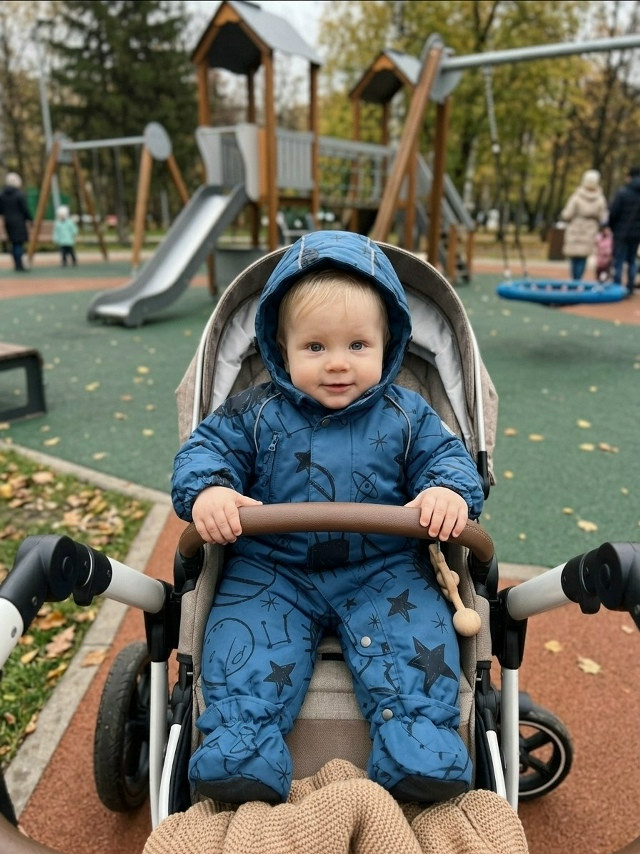 Детский комбинезон синий