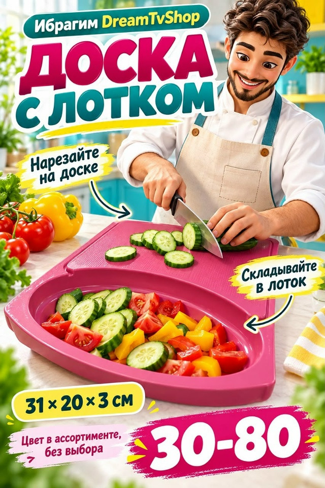 Разделочная доска с лотком