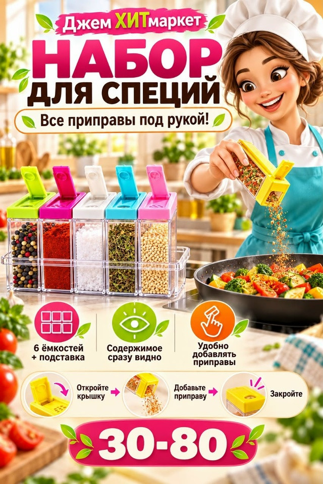 Набор для специй на подставке