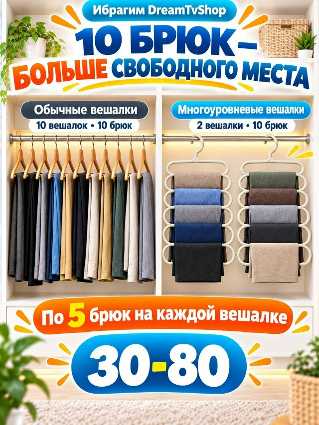 Многоуровневые вешалки для брюк
