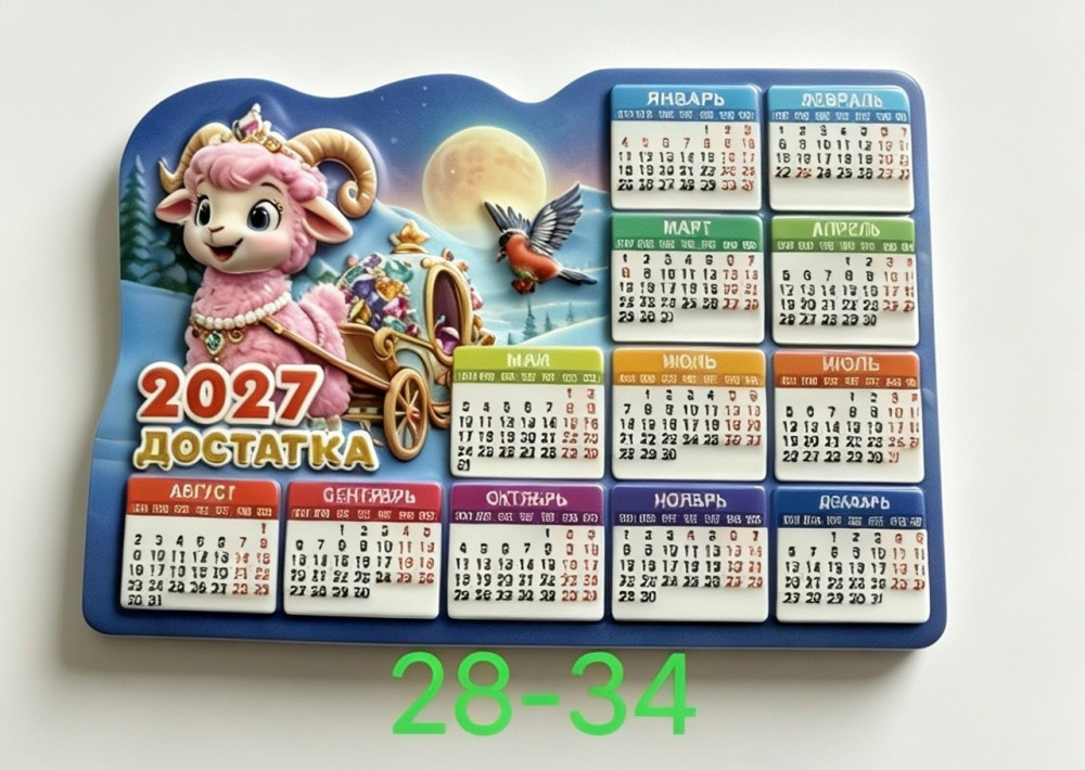 Магнит календарь 3D