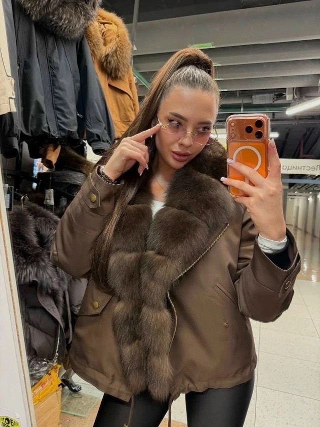 Куртка женская коричневая