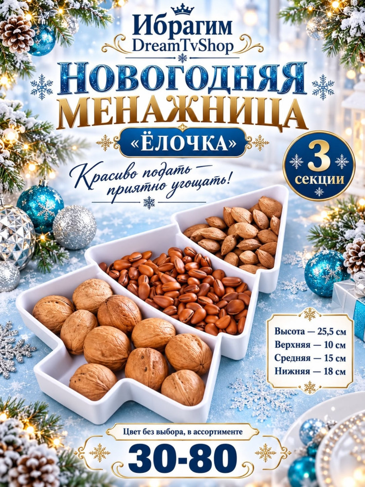 Новогодняя менажница