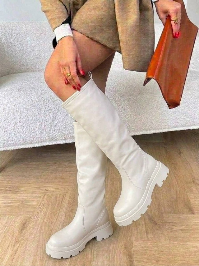 Cапоги женские белые