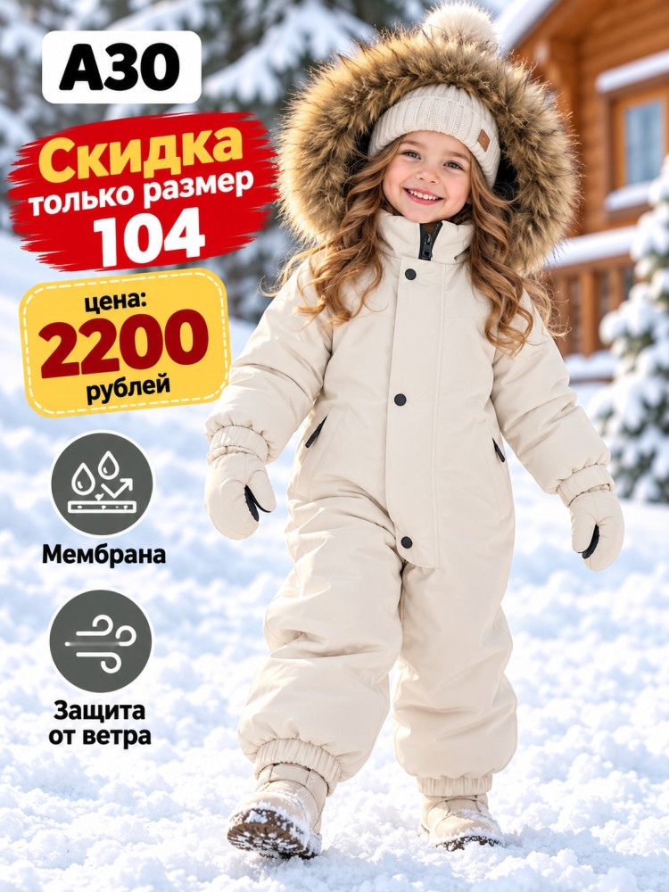 Детский комбинезон белый
